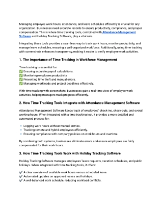 managing employee work hours attendance and leave