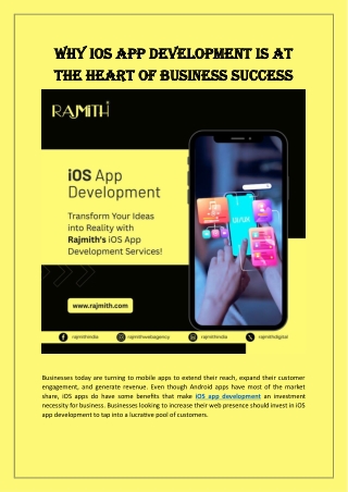 why ios app development