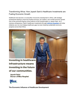 Transforming Africa_ How Jayesh Saini’s Healthcare Investments are Fueling Economic Growth