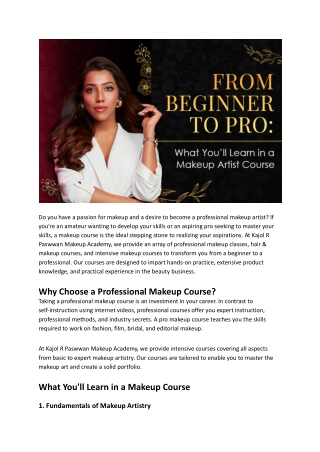 do you have a passion for makeup and a desire