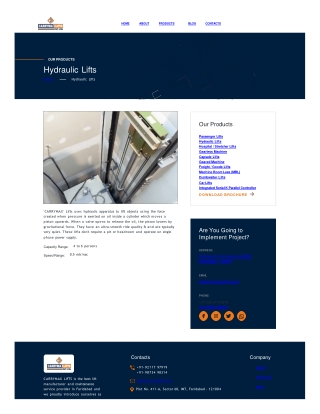 Hydraulic Lifts