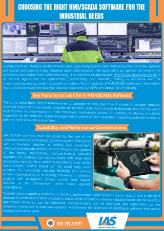 Right HMI/SCADA Software for Industrial Needs