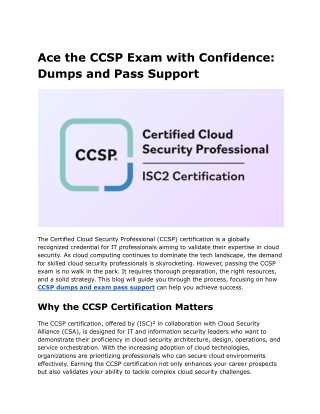 ace the ccsp exam with confidence dumps and pass