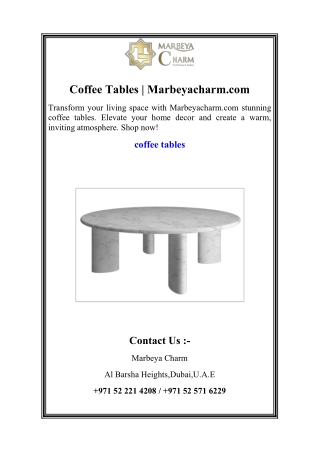 Coffee Tables | Marbeyacharm.com