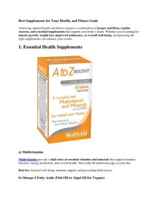 Multivitamins