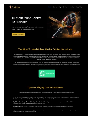 India’s most trending and secure online cricket id platform