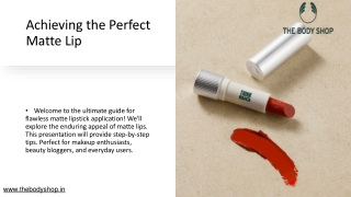 achieving the perfect matte lip