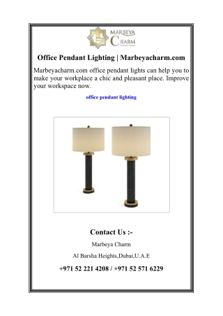 Office Pendant Lighting | Marbeyacharm.com