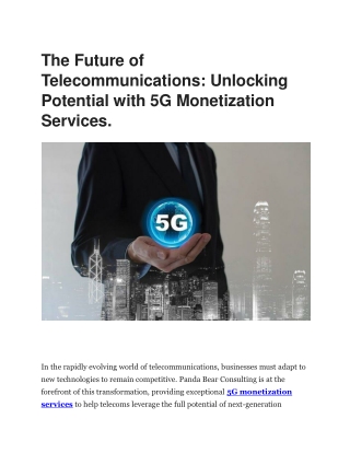 the future of telecommunications unlocking
