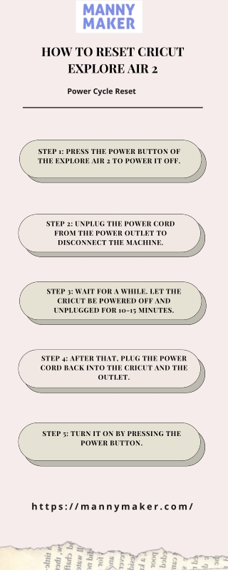 How to Reset Cricut Explore Air 2​