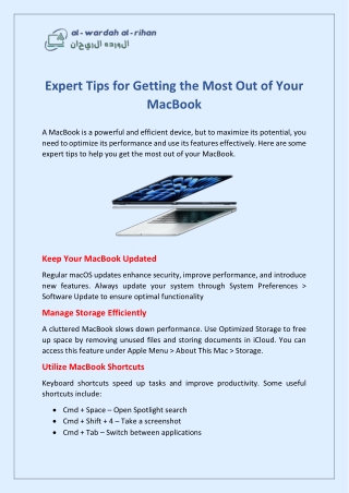 Expert Tips for Getting the Most Out of Your MacBook