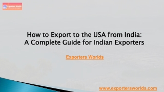 How to Export to the USA from India A Complete Guide for Indian Exporters