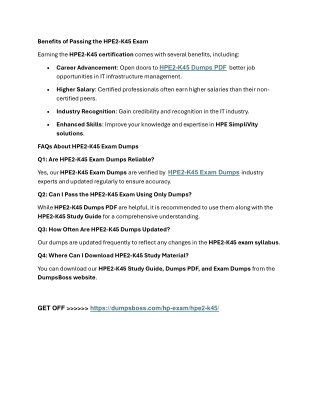 benefits of passing the hpe2 k45 exam