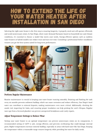 how to extend the life of your water heater after