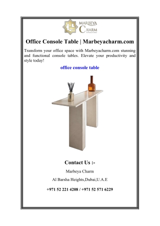 Office Console Table | Marbeyacharm.com