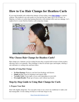 How to Use Hair Clamps for Heatless Curls