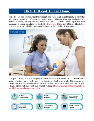 HbA1C Blood Test at Home