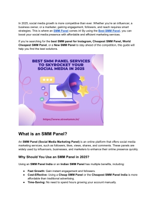 Best SMM Panel Services to Skyrocket Your Social Media in 2025