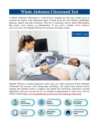Whole Abdomen Ultrasound Test
