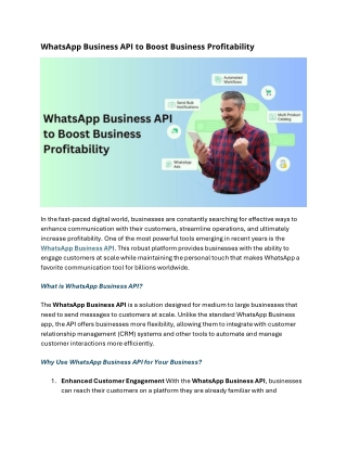 WhatsApp Business API to Boost Business Profitability