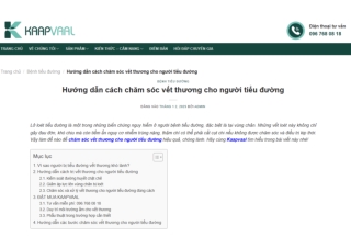 Hướng dẫn cách chăm sóc vết thương cho người tiểu đường