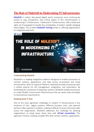 the role of mulesoft in modernizing