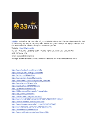 Nhà Cái 33WIN