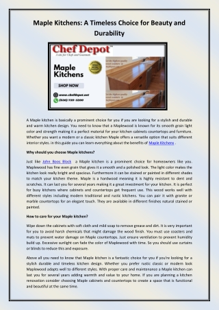 Maple Kitchens