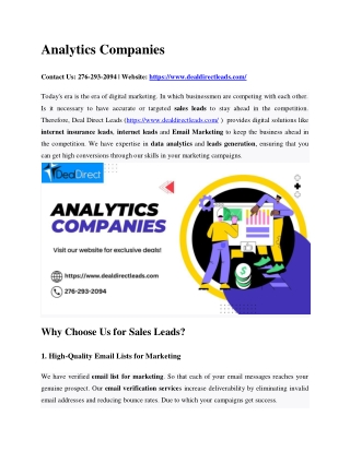 Get Sales Leads & Big Company Data
