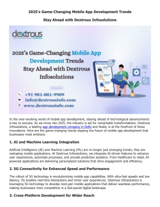2025’s Game-Changing Mobile App Development Trends Stay Ahead