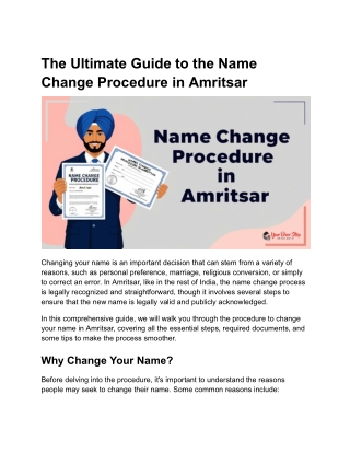 the ultimate guide to the name change procedure