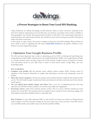 Boost Local SEO: Proven Strategies for Higher Rankings