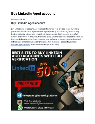 buy linkedin aged account