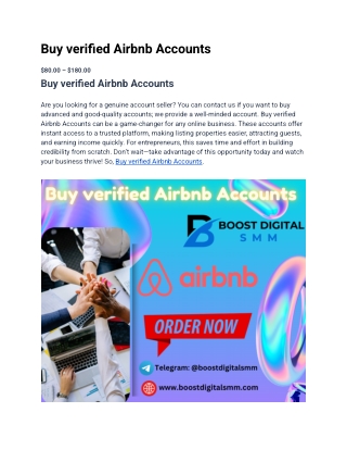 buy verified airbnb accounts