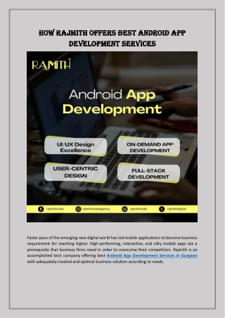 how rajmith offers best android app how rajmith