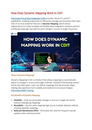 how does dynamic mapping work in cdi how does