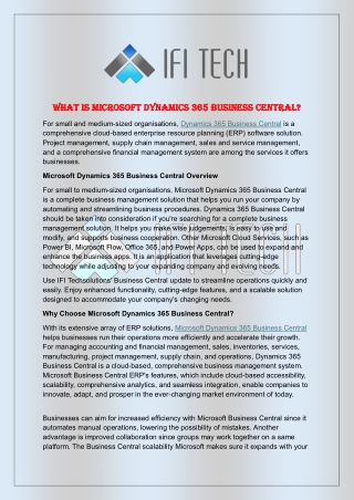 Microsoft Dynamics 365 Business central