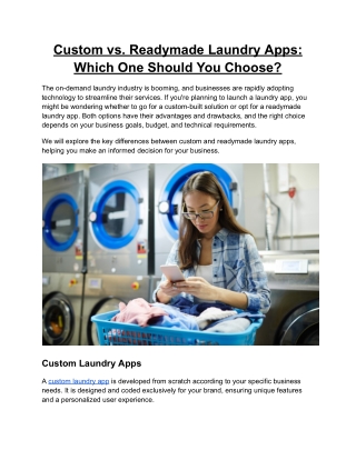 Custom vs. Readymade Laundry Apps_ Which One Should You Choose