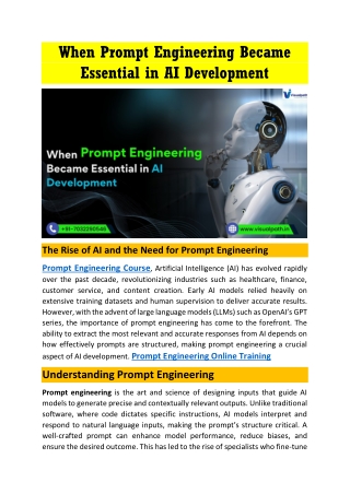 Prompt Engineering Online Training | AI Course Online