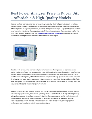 Buy Oscilloscope in Dubai, UAE – Best Prices & Deals on Digital Oscilloscopes