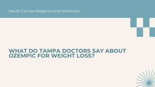 What Do Tampa Doctors Say About Ozempic for Weight Loss?