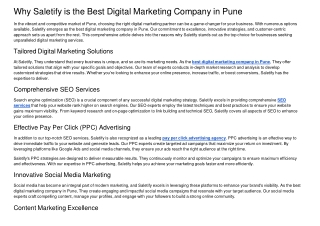 Why Saletify is the Best Digital Marketing Company in Pune