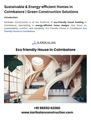 Eco friendly House in Coimbatore | Energy-efficient Homes