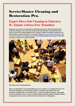 Expert Move-Out Cleaning in Glenview, IL Ensure a Stress-Free Transition