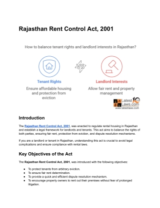 rajasthan rent control act 2001