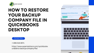 How to Restore Your Backup Company File in QuickBooks Desktop
