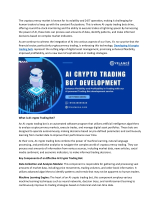 Revolutionize Your Trading Experience with Custom AI Crypto Trading Bot Developm