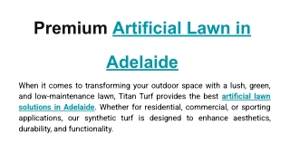 Premium Artificial Lawn in Adelaide