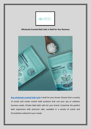 Wholesale Scented Bath Salts in Bulk for Your Business