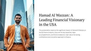 Hamad Al Wazzan A Leading Financial Visionary in the USA